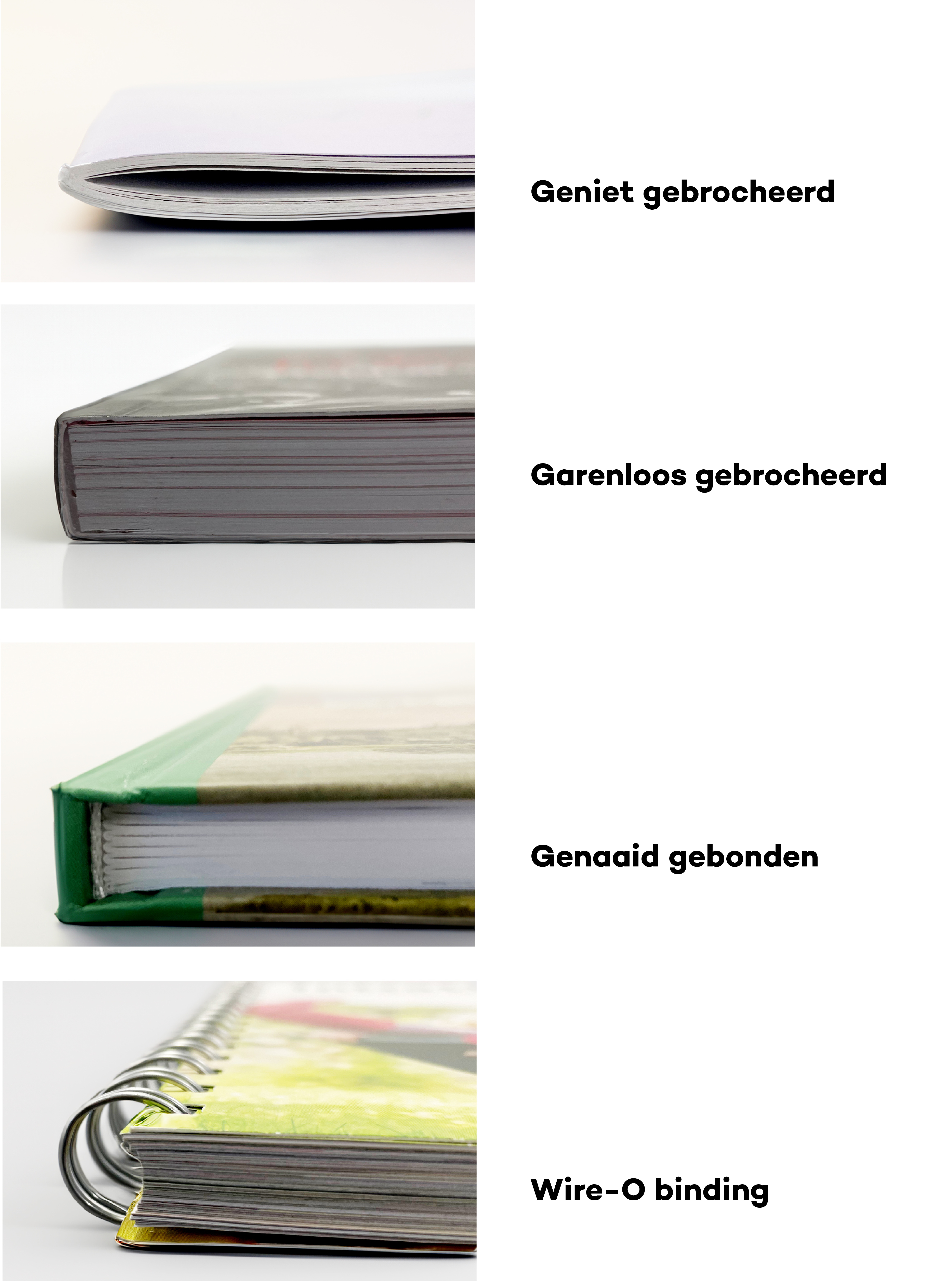 Geniet gebrocheerd-Garenloos brocheren-genaaid gebonden-Wire O binding 